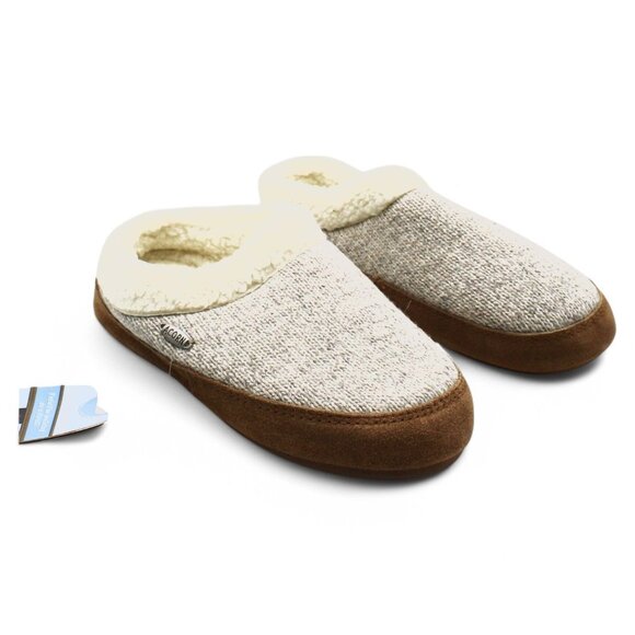 Acorn Faux Fur Mule Slippers - Picture 1 of 8